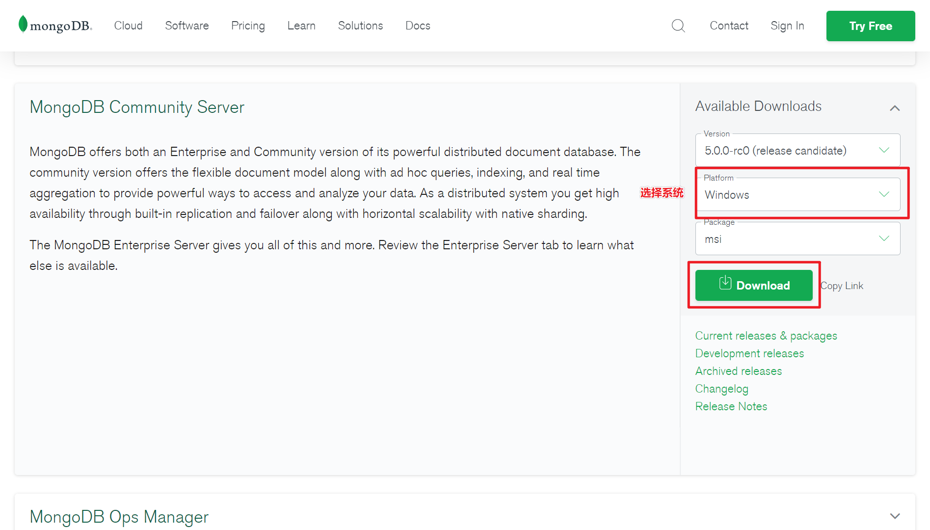download mongodb